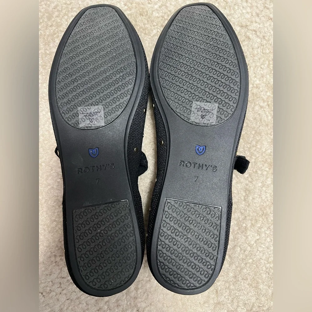 New Rothy’s The Square Mary Jane Flat - Black size 7